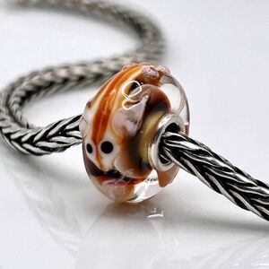 TROLLBEADS Rare Koi Fish Unique #2 LAA 925S NEW! Textured, Dark Colorful Swirl